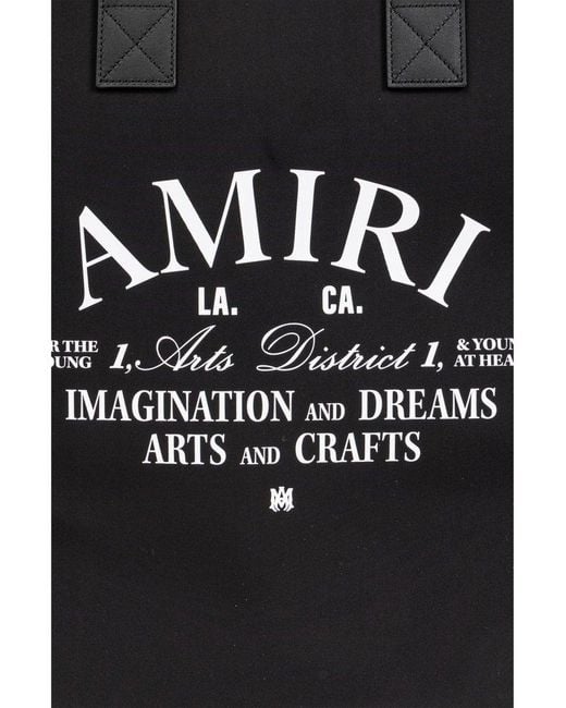 Amiri Black Shopper Bag for men
