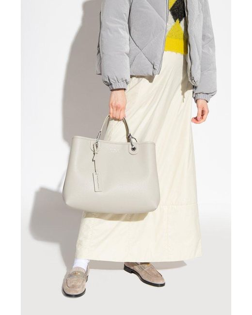 Emporio Armani Gray 'myea Medium' Shopper Bag