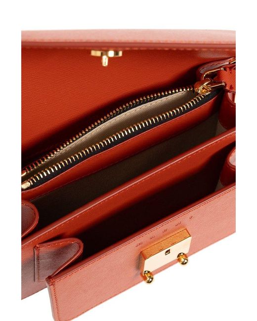 Marni Red 'trunk Mini' Shoulder Bag,