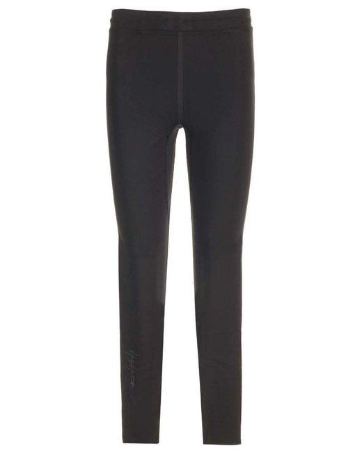 Y-3 Gray Logo Printed Running Leggings for men