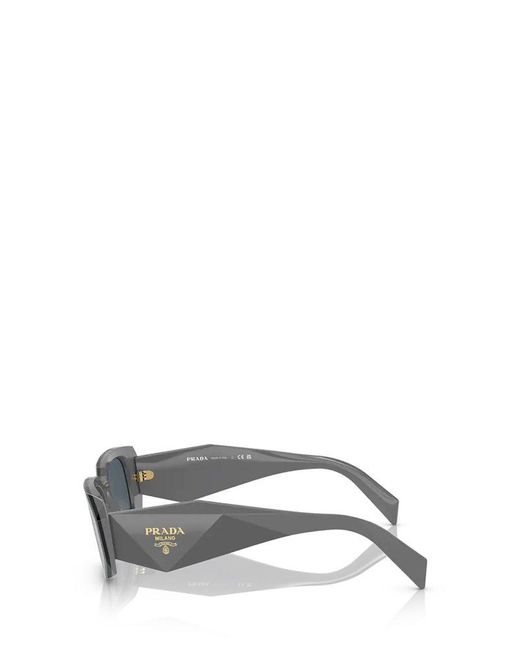 Prada Gray 51mm Rectangular Sunglasses