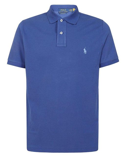 Polo Ralph Lauren Blue Pony Embroidered Polo Shirt for men