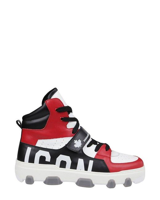 DSquared² Red Icon Basket High-top Sneakers for men