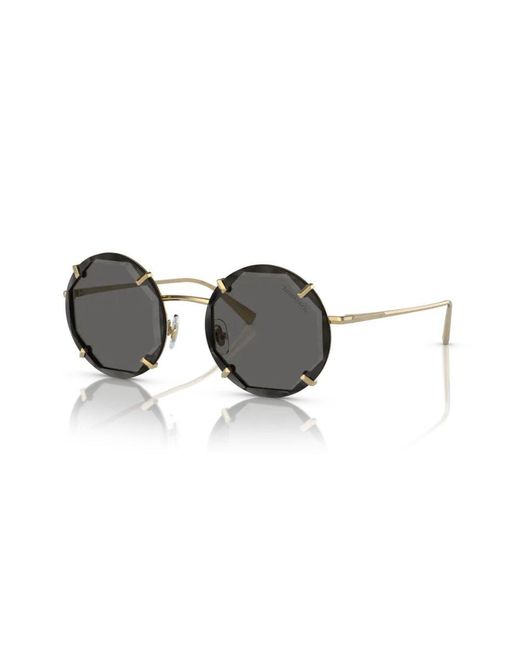 Tiffany & Co Metallic Round Frame Sunglasses