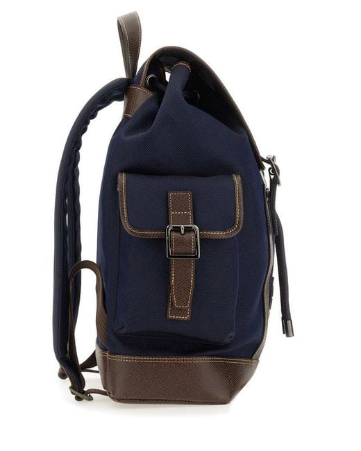 Longchamp Blue Boxford Strapped Backpack