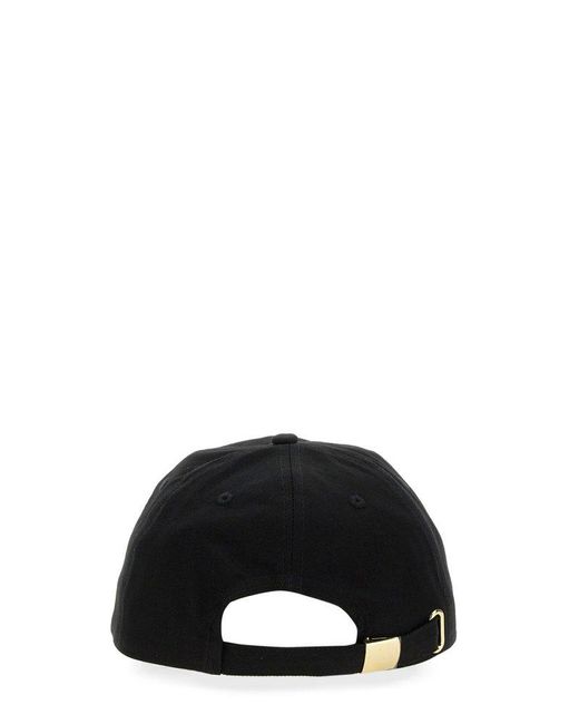Versace Black Baseball Hat With Logo