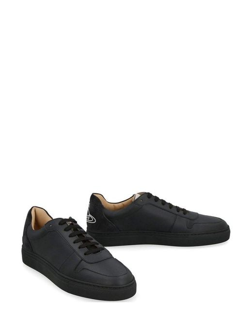 Vivienne Westwood Black Classic Trainers Leather Low-top Sneakers for men