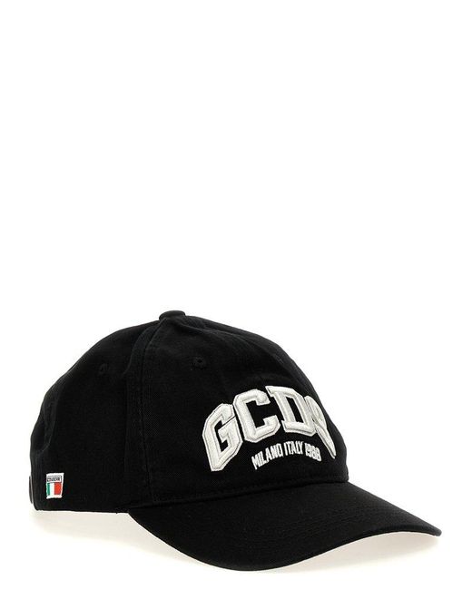 Gcds Black Logo Embroidery Cap Hats for men