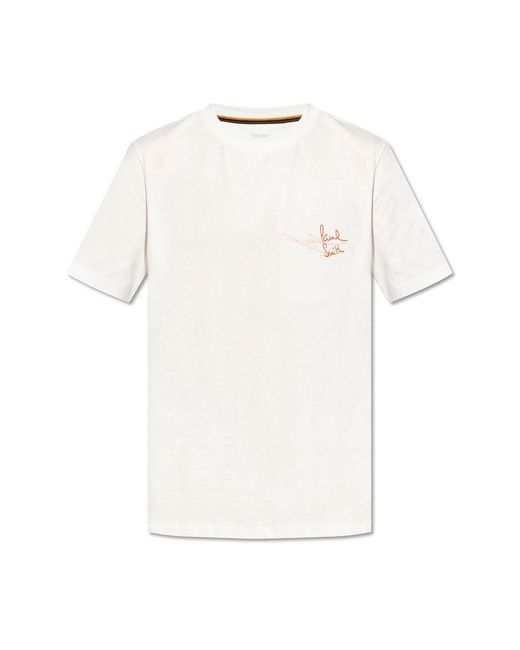 Paul Smith White T-shirt With Logo, for men