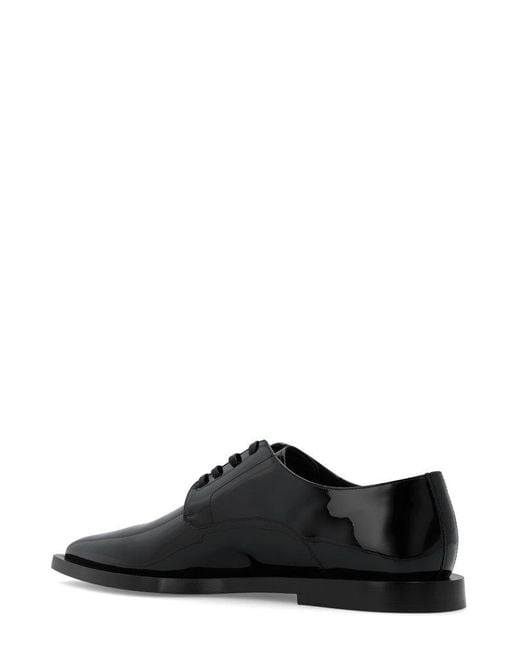 靴 dolce & gabbana pointed toe lace up shoe Dolce & Gabbana Pointed-Toe Derby Shoes in Black for Men