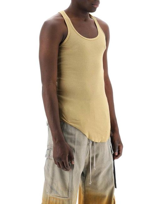 Rick Owens Natural Cotton Jersey Tank Top For for men