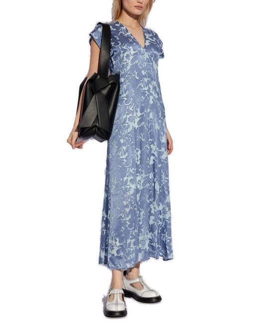 KENZO Blue Flower Camo Long Dress