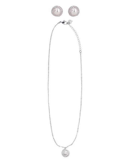 Swarovski Metallic Originally Earrings Necklace Set