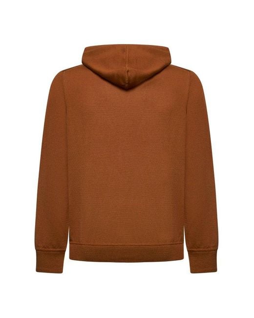 D4.0 Brown Hooded Pullover Sweater for men