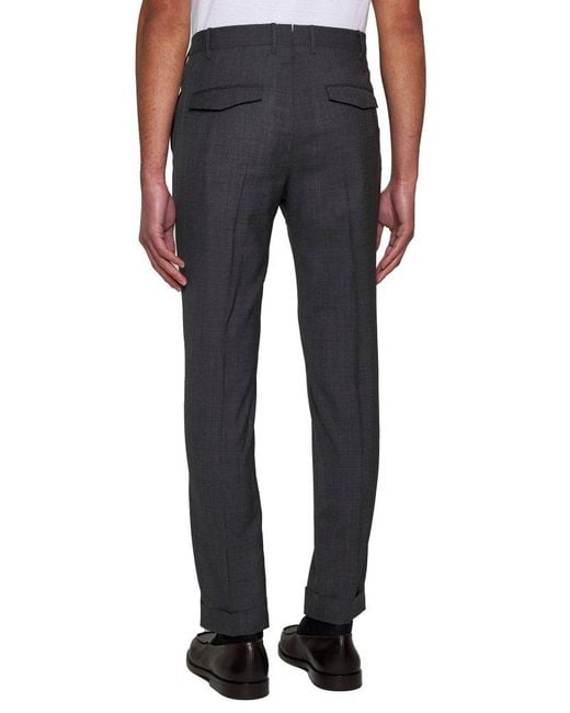 PT Torino Blue Master Pressed Crease Slim-fit Trousers for men