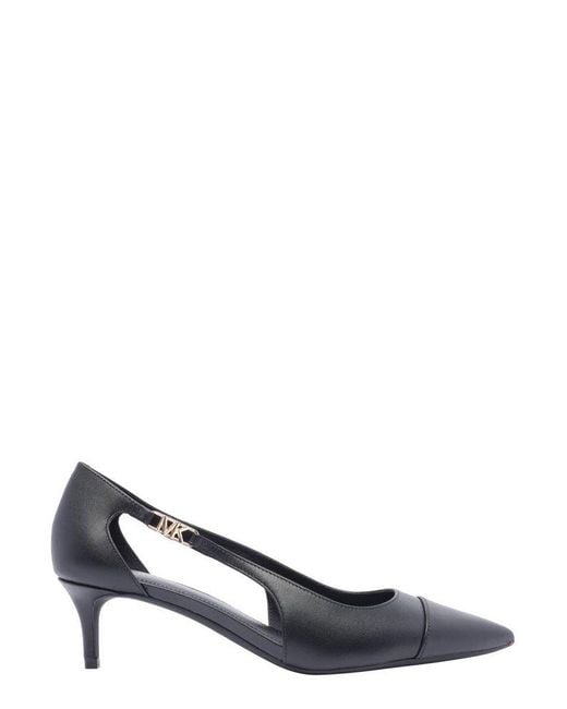 MICHAEL Michael Kors Black Kitten Heel Cut Out Pumps