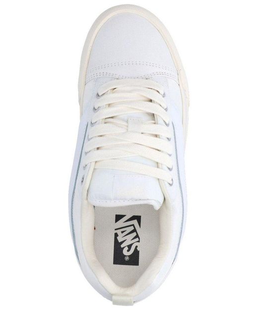 Vans White Knu Skool Lace-up Sneakers for men