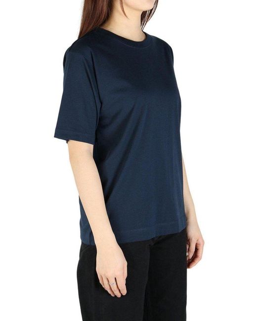 Dries Van Noten Blue Short-Sleeved Crewneck T-Shirt