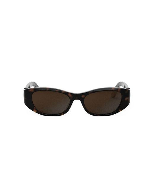 Dior Brown Rectangle Frame Sunglasses