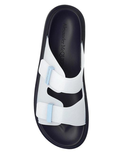 Alexander McQueen White Oversized Hybrid Slides for men