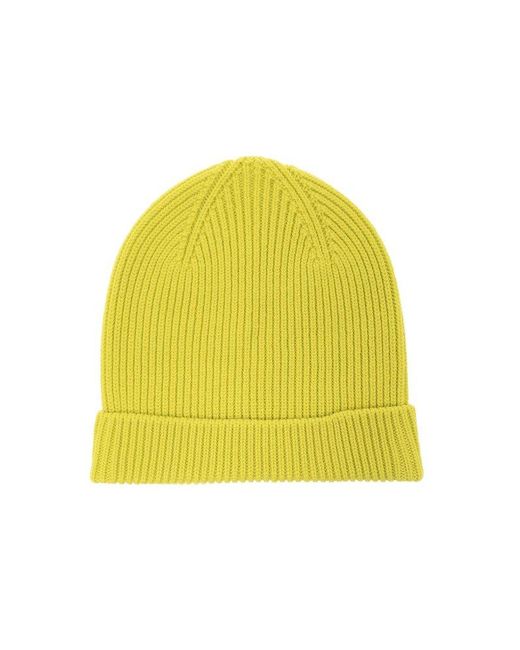 Versace Yellow Wool Beanie With Logo, for men