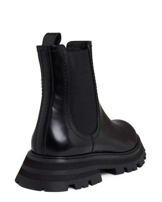 Alexander McQueen Black Chunky-sole Ankle Boots