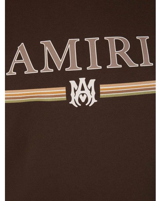 Amiri Brown Logo Crewneck Sweatshirt for men