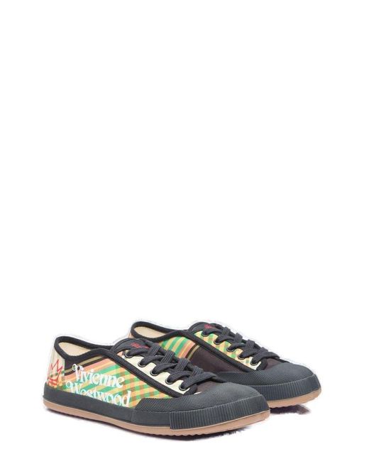 Vivienne Westwood Green Animal Gym Lace-up Sneakers