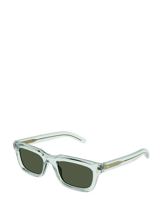 Gucci Green Rectangular Frame Sunglasses for men
