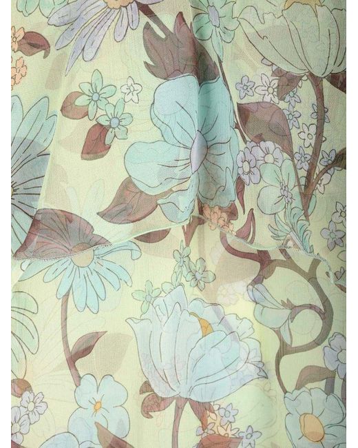 Stella McCartney Green Lady Garden Chiffon Silk Dress