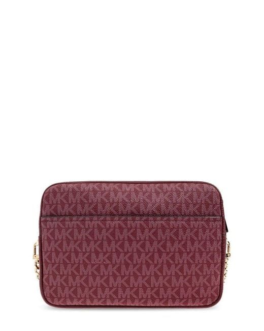 MICHAEL Michael Kors Purple Bryant Medium Signature Logo Camera Crossbody Bag