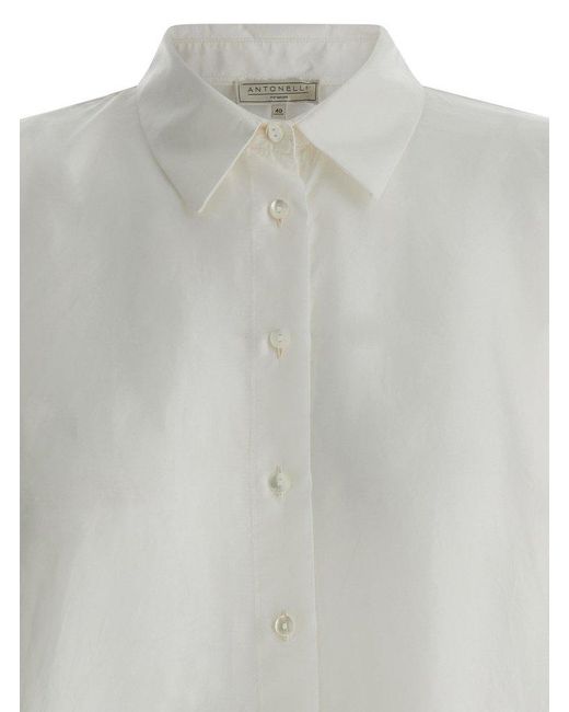 Antonelli White Bassano Short Sleeved Oversize Shirt