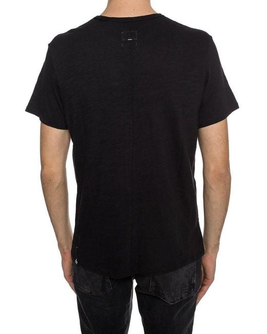 Rag & Bone Black Crewneck Short-Sleeved T-Shirt for men