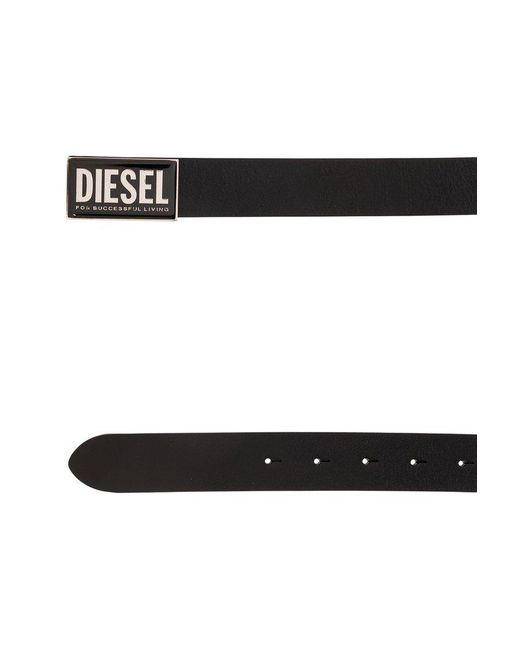DIESEL Black 'b-glossy Ii' Belt, for men