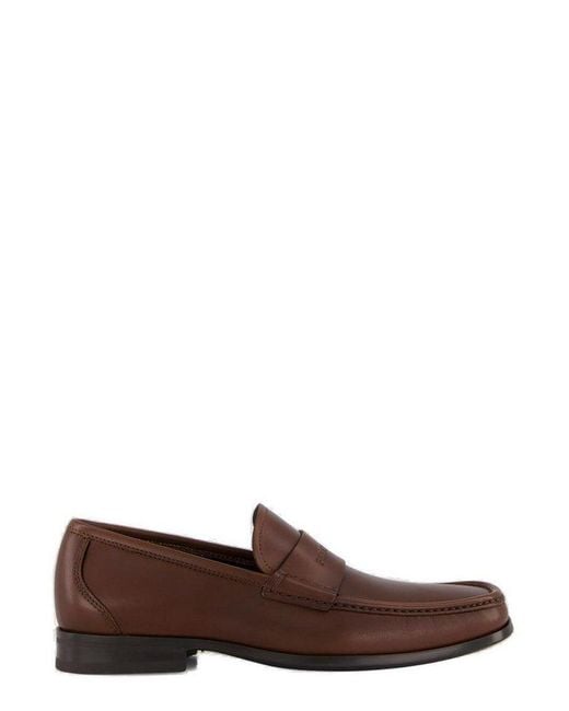 Ferragamo Brown Signature Moccasins for men