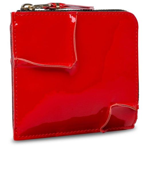 Comme des Garçons Red 'Medley' Leather Wallet