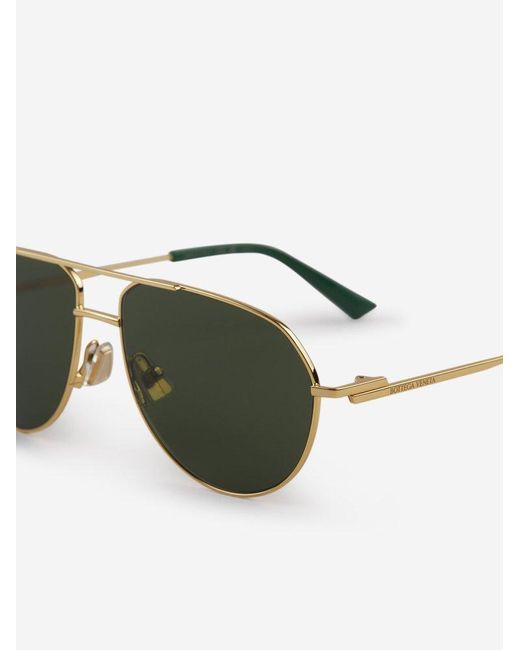 Bottega Veneta Green Aviator Sunglasses