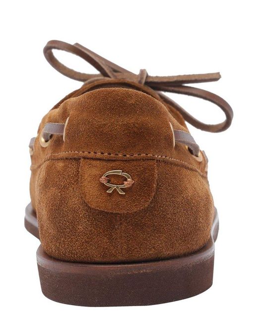 Gianvito Rossi Brown Moccasin Flats