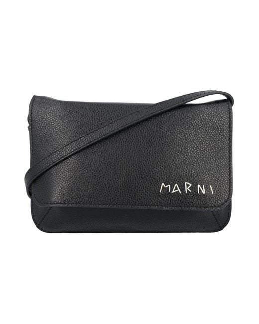 Marni Black Mending Shoulder Bag for men