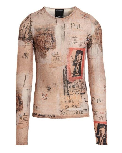 M I S B H V Multicolor X Jean-michel Basquiat Big Shoes Sweater for men