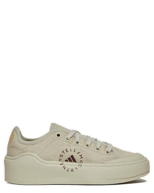 Adidas By Stella McCartney Gray Round-toe Lace-up Sneakers