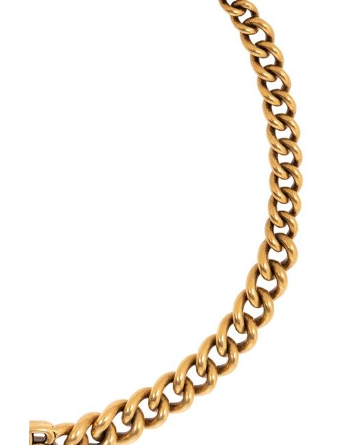 Balenciaga Metallic Brass Necklace 'monaco',