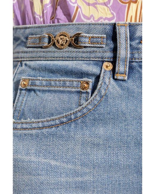 Versace Blue Jeans With Vintage Effect
