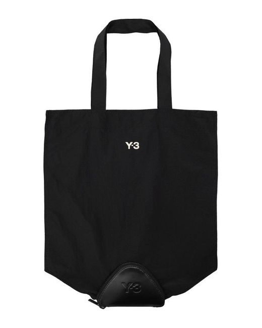 Y-3 Black Packable Tote Bag for men