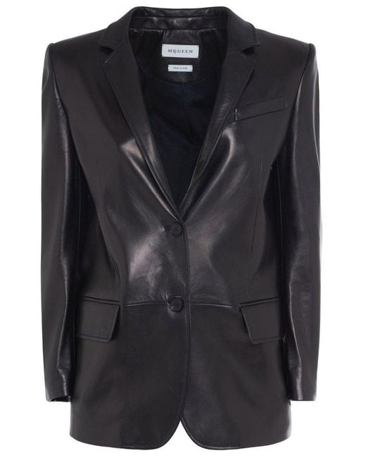 ジャケット Alexander Mcqueen Black Single-Breasted Jacket In Wool Men's Single-breasted Jacket in Black | McQueen US