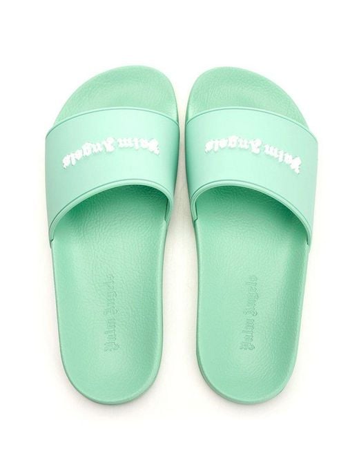 Palm Angels Green Pool Slippers