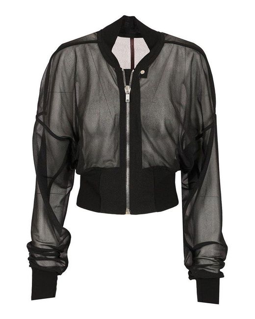 Rick Owens Flight Jacket Jackets in Black | Lyst