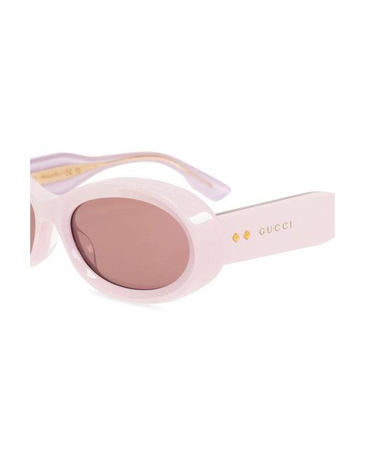 Gucci Pink Sunglasses With Logo,