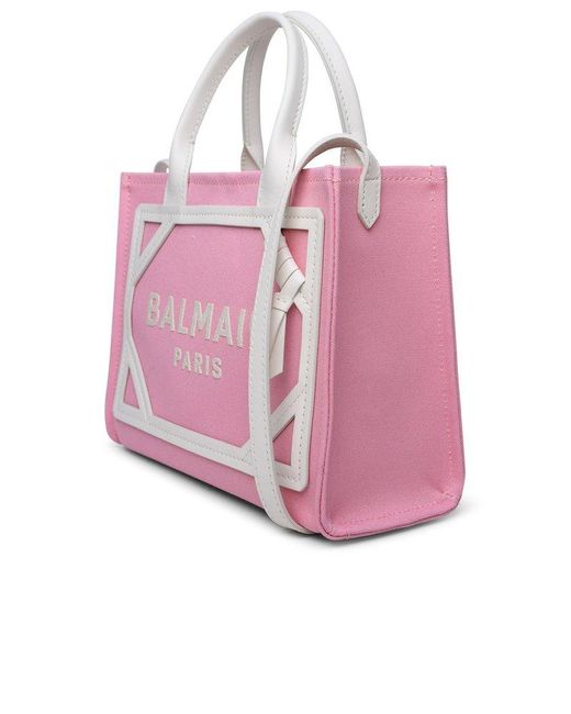 Balmain Pink 'b-army' Tela Tote Bag