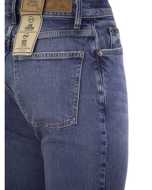 Polo Ralph Lauren Blue Short And Flared Jeans